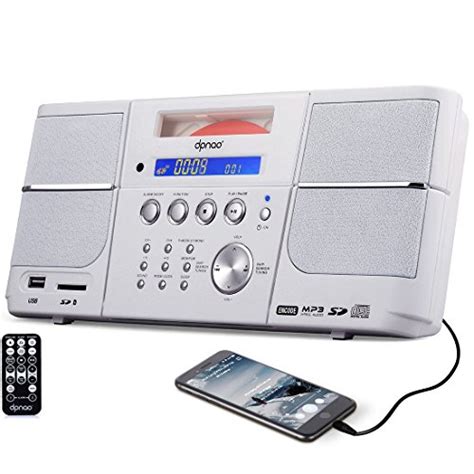 Dpnao Cd Player Boombox Portable With Fm Radio Alarm Clock Usb Sd Card