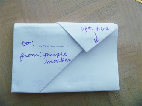 How To Fold A Note Into A Secretive Envelope Cute Creative But