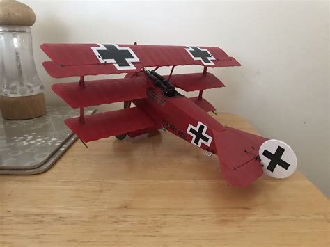 Fokker Dri Manfred Von Richthofen Triplane Plastic Model Airplane