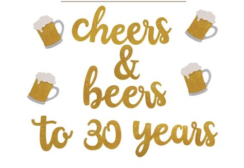 Cheers And Beers Banner 30th Birthday Party Banner Beer Etsy