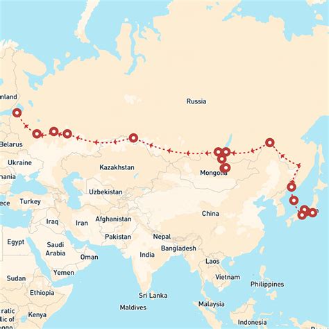Grand Trans Siberian Map Bucket List Travel