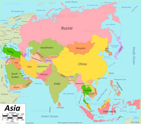 Where Is Asia On A World Map