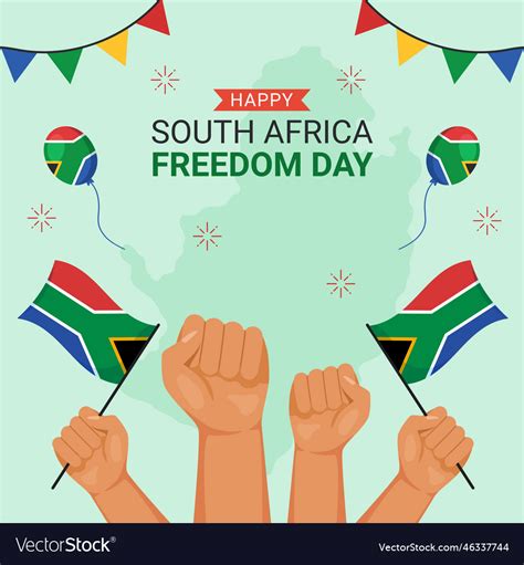 Happy South Africa Freedom Day Social Media Vector Image