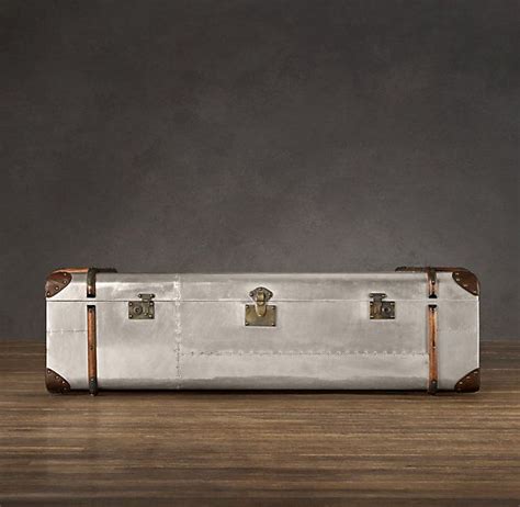 Get great deals on trunk coffee table in tables. Restoration Hardware - Richards' Metal Trunk coffee table ...