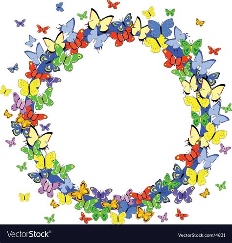Butterfly border Royalty Free Vector Image - VectorStock