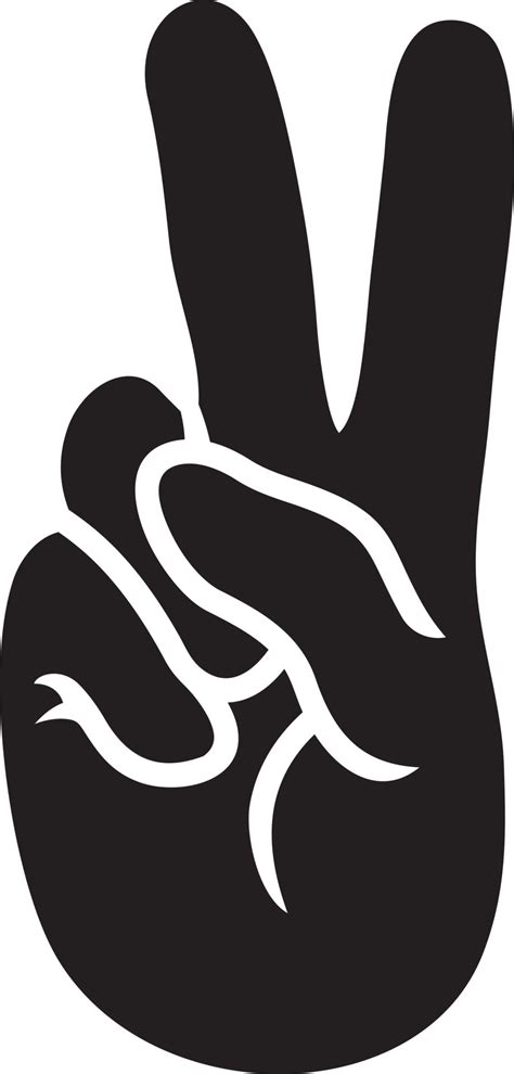 Hand Making Peace Sign 4791298 Vector Art At Vecteezy