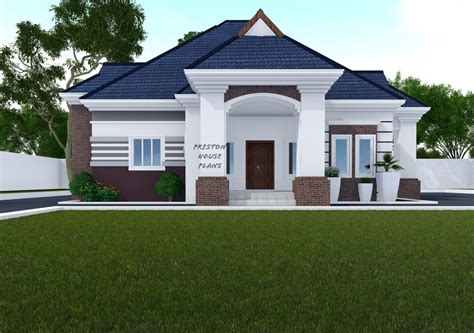 Two Faced 4 Bedroom Bungalow Preston House Plans