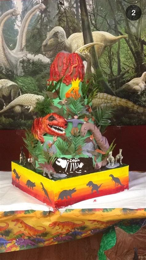 Dinosaur Cake Decorated Cake By Wendy Cakesdecor