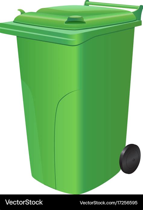 Green Trash Can Royalty Free Vector Image Vectorstock
