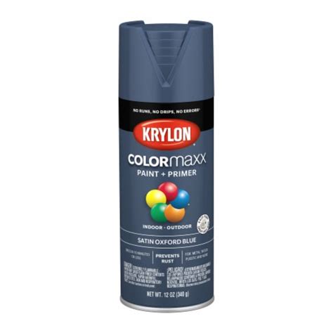 Krylon Colormaxx Satin Oxford Blue Indooroutdoor Spray Paint Primer