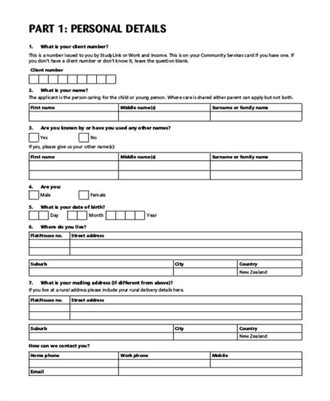 Free 8 Sample Disability Application Forms In Pdf