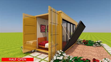 Whether designed to resemble cabins or mirrored to disappear into the. Off-grid Shipping Container Cabin Prefab Design with a ...