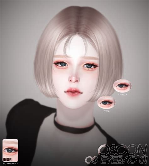 Ts4 Osoon — Osoon Os Eyebag 01 30 Swatches Unisex Custom Sims 4