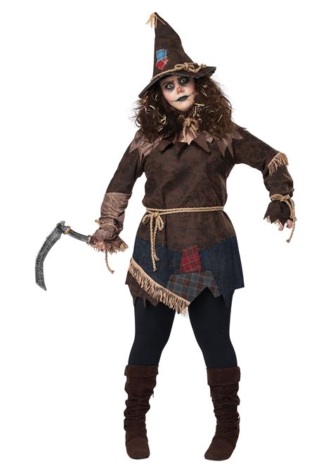 Womens Creepy Scarecrow Plus Size Costume