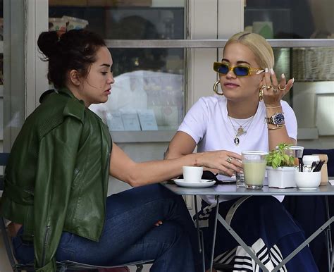 Rita Ora Enjoys Lunch With Her Sister Elena At A Cafe In London Uk