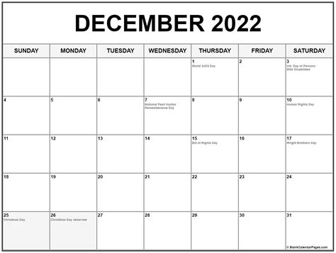 December 2022 Calendar With Holidays Printable May 2022 Calendar