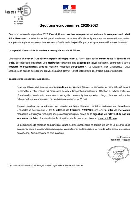 Lettre De Motivation Anglais Euro Seconde