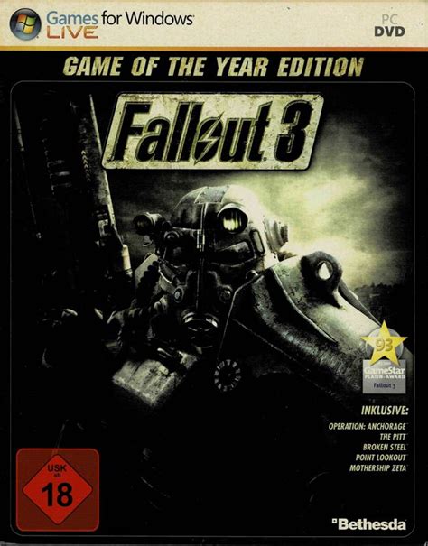 Fallout 3 Game Of The Year Edition 2009 Box Cover Art Mobygames