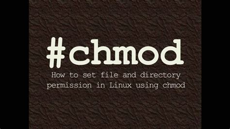 Chmod How To Set File And Directory Permission In Linux Using Chmod