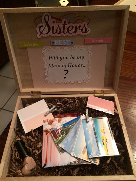 From cosmetics to small clothing items, you can fill them according to what you feel your. Maid of honor box | Maid of honor, Maid of honour gifts, Maid