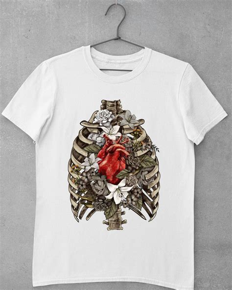 Skeleton Rib Cage Heart Png Sublimation Design Hand Drawn Etsy