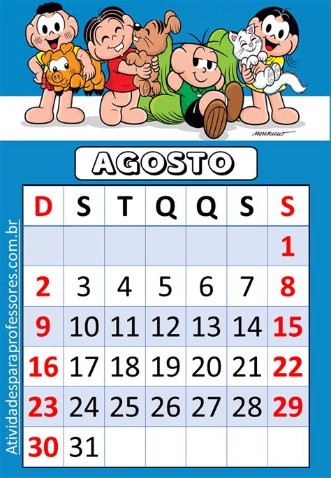 Calendario Infantil Para Imprimir Colorido Y Divertido
