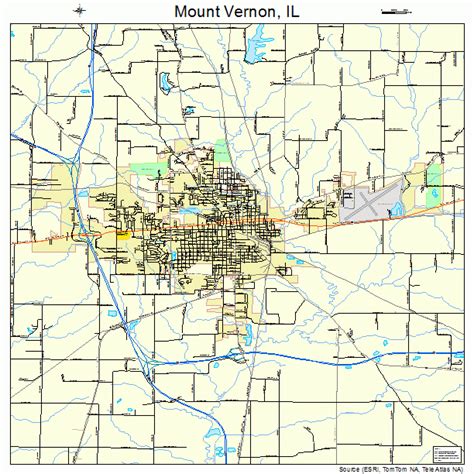 Mount Vernon Illinois Street Map 1751180