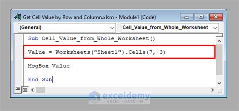 How To Get Cell Value In Excel Using Vba Printable Templates Free