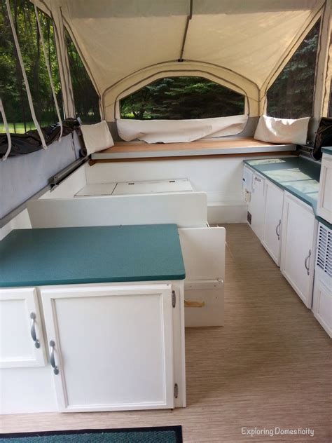 Pop Up Camper Remodel Painting And Flooring ⋆ Exploring Domesticity