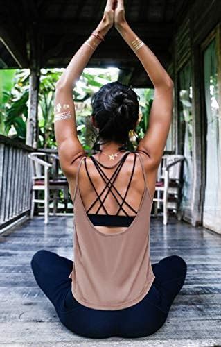 Oyanus Womens Summer Workout Tops Sexy Backless Yoga Shirts Open Back