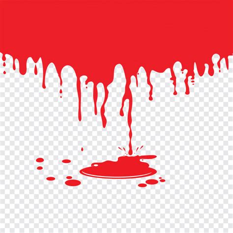 Dripping Blood Isolated On White Vector Premium Download