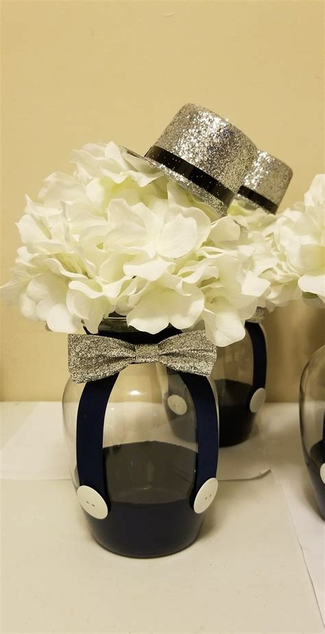 Bow tie themed baby shower decorations. Pin on Centerpieces_hat_bow tie_suspenders