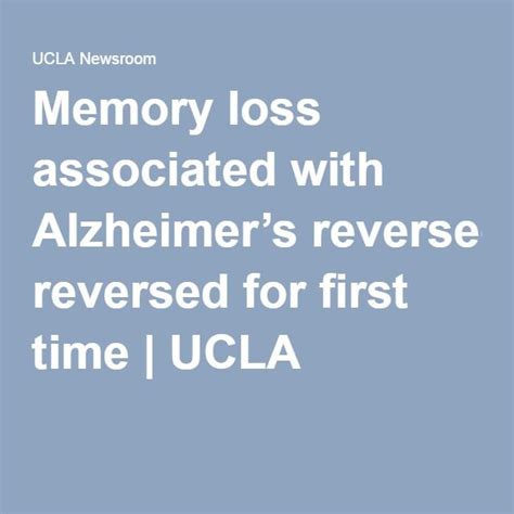 memory loss associated with alzheimer s reversed for first time memories alzheimers diabetes