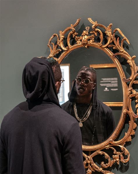 Man Facing Brown Framed Mirror · Free Stock Photo