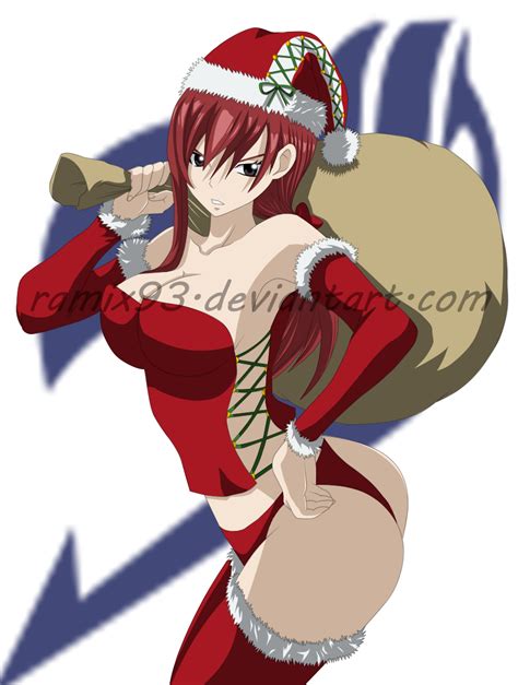 erza scarlet sexy santa anime y personajes sexys fan art 39142951
