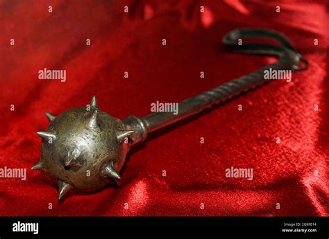 Ancient Iron Mace With Spikes War Stock Photo Alamy