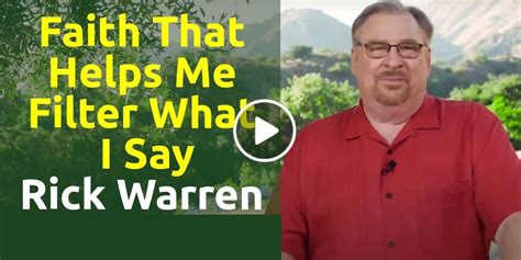 Rick Warren Sunday Sermon July 20 2020 Faith That Helps Me Filter