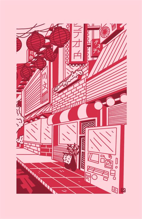 Japanese Street Japanese Poster Design Japanese Graphic Design