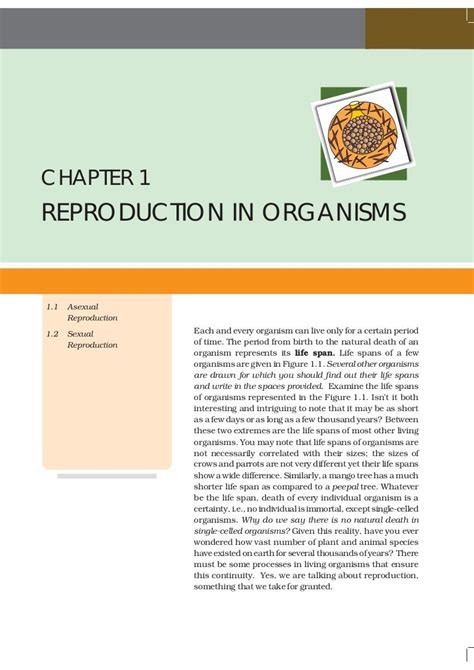 Ncert Books Class 12 Biology Chapter 1 Reproduction In Organism