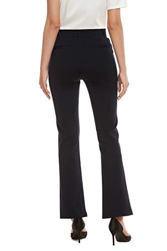 Ichosy Womens Pull On Barely Bootcut Stretch Dress Pants Navy29 12 Pricepulse
