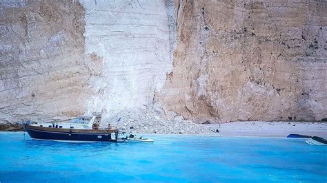Cliff Collapse On Greeces Shipwreck Beach Injures Tourists Bbc News