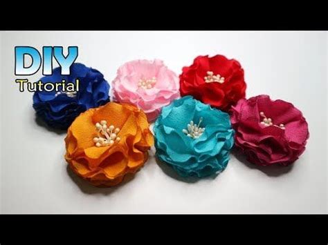 Keseruan team,aline lie kesempatan buat vedeo clip. DIY - How to make chiffon fabric flower | Cara membuat bunga loly | Dari kain | Bros handmade ...