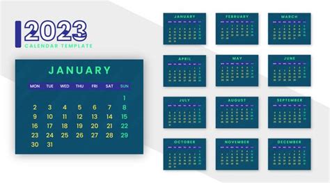 Premium Vector Desktop Monthly Calendar For 2023 Year Cover Calendar