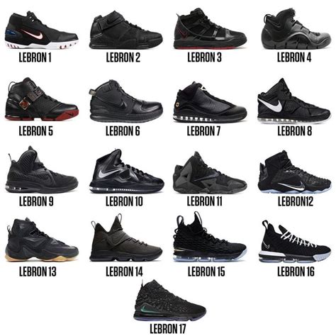 Nike LeBron 1 Through 17 Abbigliamento Vintage Uomo Scarpe