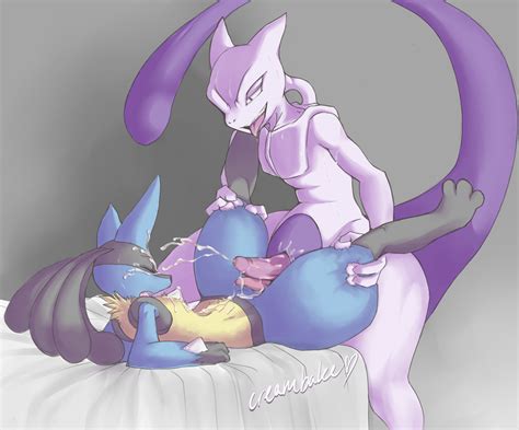 Lucario And Mewtwo Pokemon Drawn By Creambake Danbooru The Best Porn Website