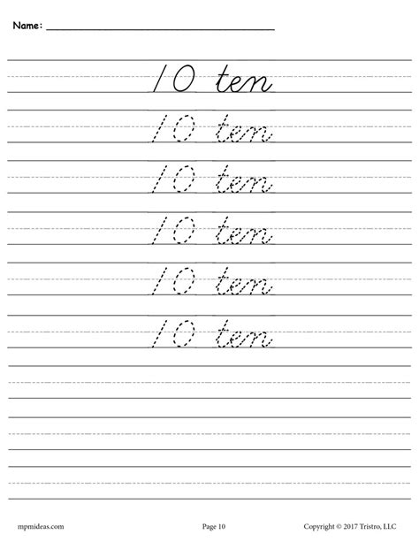 Cursive letters alphabet printable practice sheets free. FREE Cursive Handwriting & Number Tracing Worksheets 1-20 ...