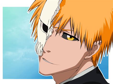 An Anime Character With Orange Hair And Yellow Eyes