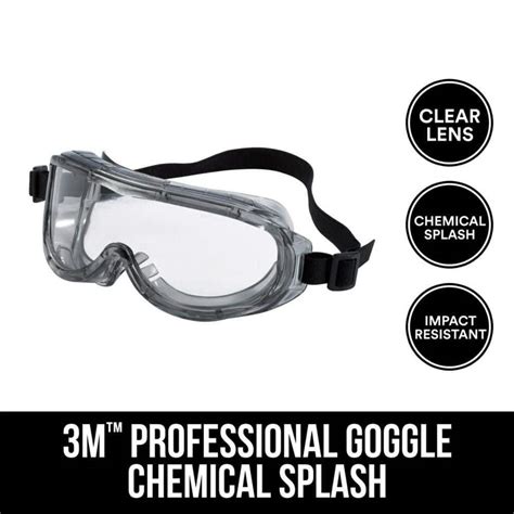 3m Professional Chemical Splash Impact Safety Goggles Case Of 4 91264 80025 The Home Depot
