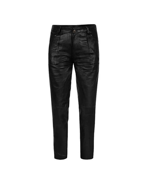 Shop Black Jim Morrison Leather Pants Kmax Leather