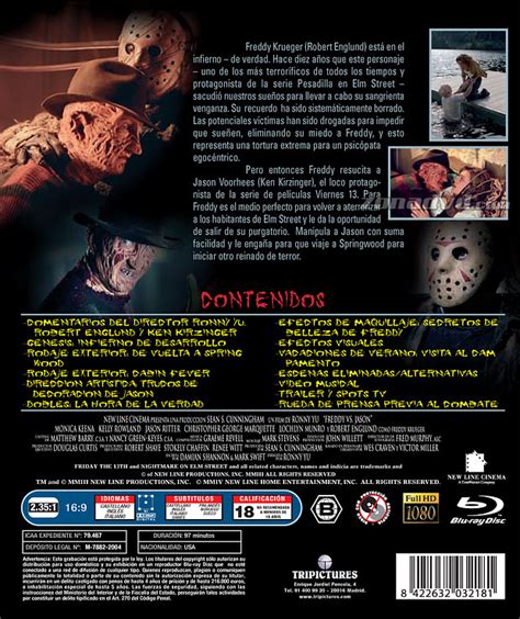 Carátula De Freddy Contra Jason Blu Ray